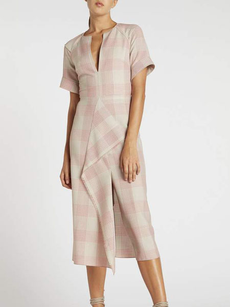罗兰·穆雷女装品牌2019春夏新款时尚短袖连衣裙