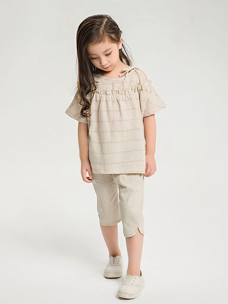 dishion的纯童装品牌2019春夏新款上衣 儿童翻边领短袖T恤