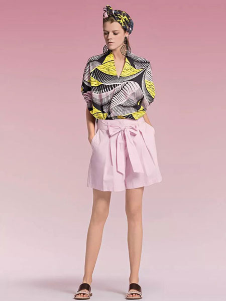 玛可凯恩 marc cain女装品牌2019春夏新款时尚宽松衬衫上衣