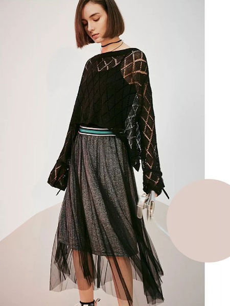素言女装品牌2019春夏新款很仙的法国小众连衣裙复古网纱拼接连衣裙