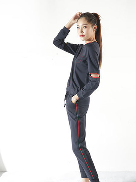 玛拉斐尔女装品牌2019春夏新款韩版修身百搭小脚哈伦运动裤