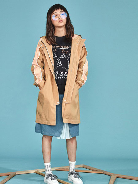 BearTwo女装品牌2019春夏长袖中长款纯色休闲时尚舒适潮流