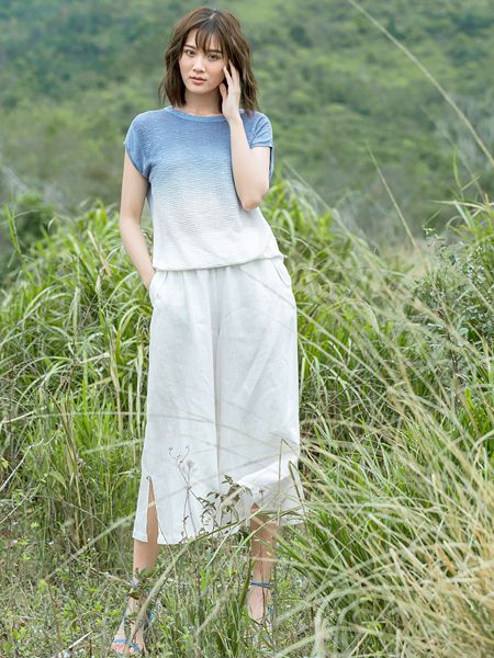 谷度女装品牌2019春夏时尚洋气韩版薄款冰丝针织短袖t恤潮