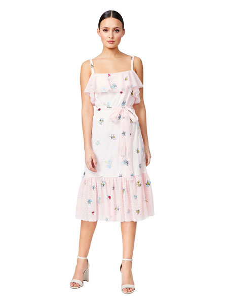 Betseyville贝齐城女装品牌2019春夏新款时尚修身显瘦吊带连衣裙