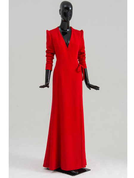 Bruce Oldfield布鲁斯·奥德菲尔德女装品牌2019春夏新款宴会气场高贵女王气质长款显瘦连衣裙