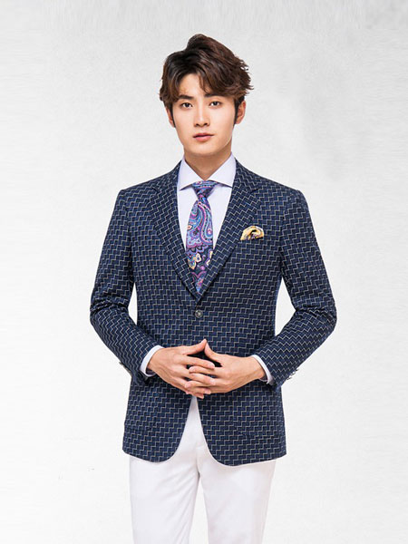 段记西服休闲品牌2019春夏新款韩版修身商务休闲西装套装