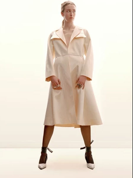 雪伦·沃可布女装品牌新款复古日系甜美宽松v领连衣裙