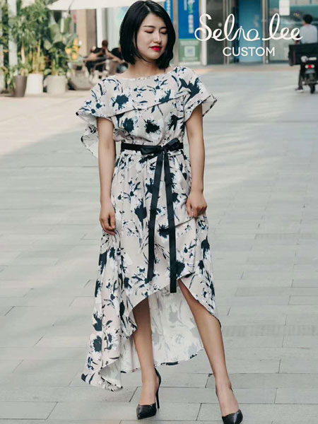 Selia Lee女装品牌2019春夏新款韩版时尚气质收腰显瘦连衣裙