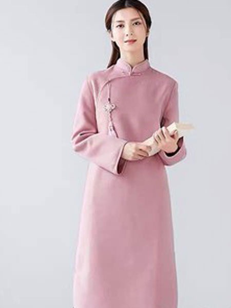 无杂记女装品牌新款外套茶服女禅意文艺中国风中式改良唐装毛呢裙子