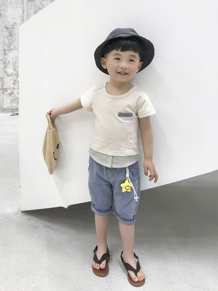妹妹恩倪童装品牌2019春夏新款韩版休闲洋气儿童短袖二件套宝