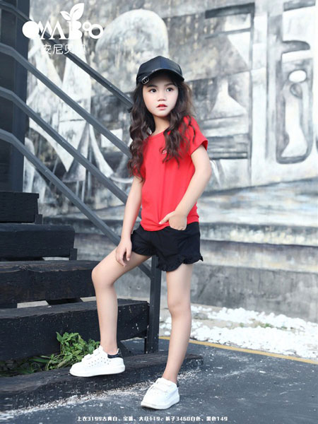 安尼贝贝onnabobo童装品牌2019春夏新款灯笼泡泡袖韩版修身T恤