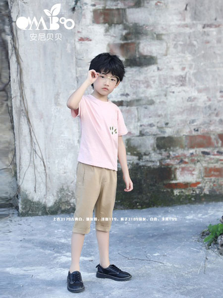 安尼贝贝onnabobo童装品牌2019春夏新款儿童短袖中大童韩版两件套潮