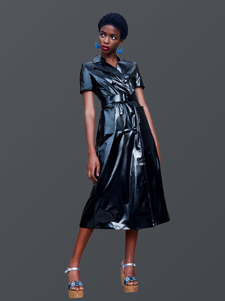 Duro Olowu杜罗·奥罗伍女装品牌2019春夏新款时尚收腰显瘦连衣裙