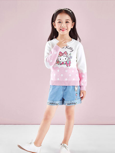 Hello Kitty 凯蒂猫童装品牌2019春夏长袖卫衣两件套儿童薄款运动装