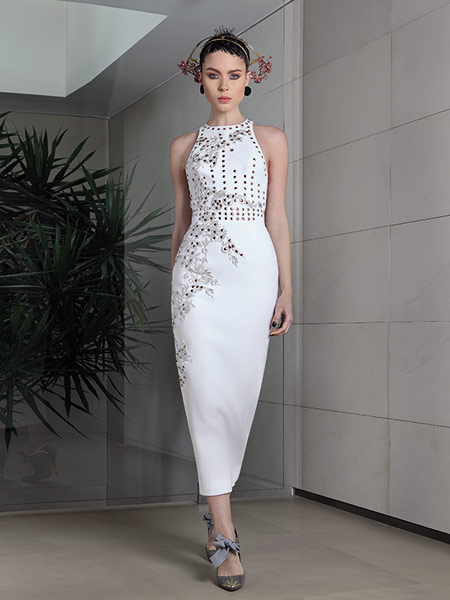 Brian Reyes布赖恩·雷耶斯女装品牌2019春夏新款修身显瘦连衣裙