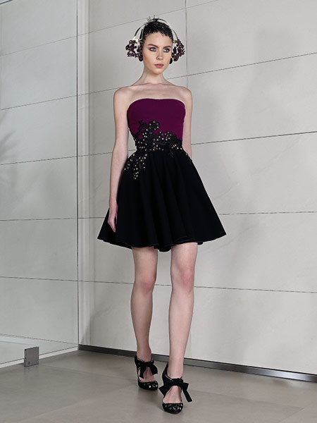 Brian Reyes布赖恩·雷耶斯女装品牌2019春夏新款短款时尚抹胸晚礼服裙