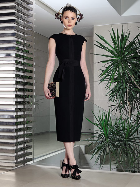 Brian Reyes布赖恩·雷耶斯女装品牌2019春夏新款气质名媛修身显瘦包臀裙中长款紧身裙
