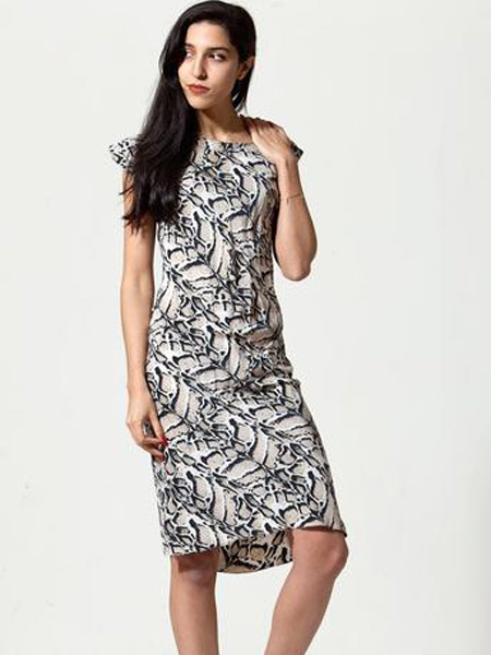Daryl K达里尔·K女装品牌新款休闲复古时尚收腰显瘦连衣裙