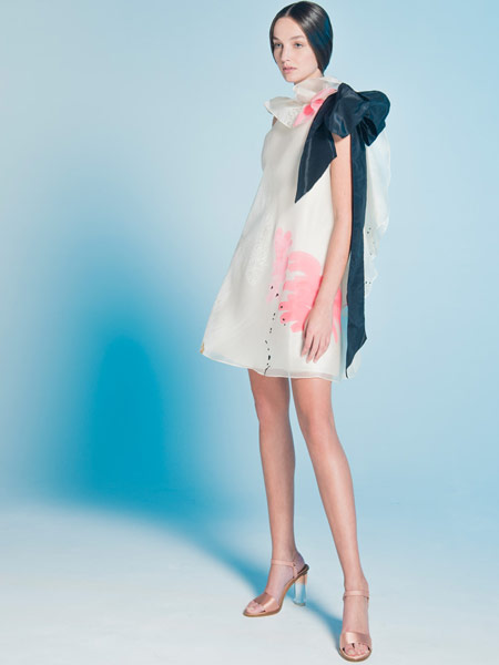 Angel Sanchez安吉尔·桑切斯女装品牌2019春夏新款短款修身显瘦时尚连衣裙