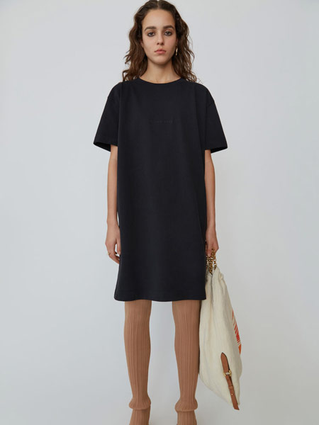 Bruno Pieters布鲁诺·皮特斯女装品牌2019春夏新款纯棉宽松短袖连衣裙长款T恤裙