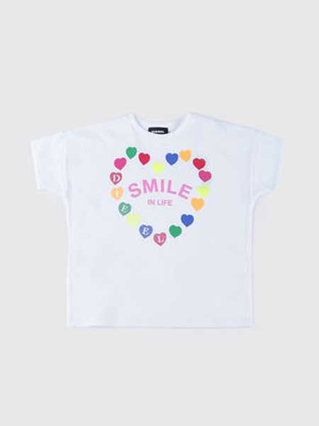 Baby Milo童装品牌2019春夏新款时尚女童纯棉韩版时尚圆领短袖T恤