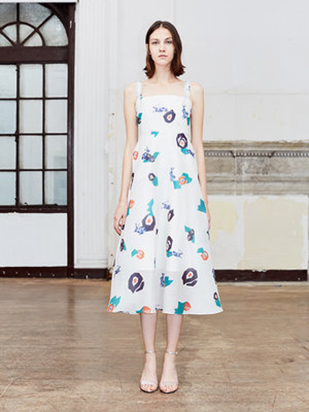 HELEN LEE女装品牌2019春夏新款时尚宽松显瘦吊带连衣裙