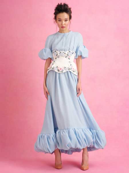 Iris van Herpen艾里斯·范·荷本女装品牌2019春夏新款时尚收腰显瘦连衣裙