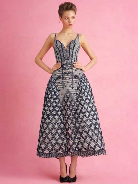 Iris van Herpen艾里斯·范·荷本女装品牌2019春夏新款时尚性感吊带连衣裙