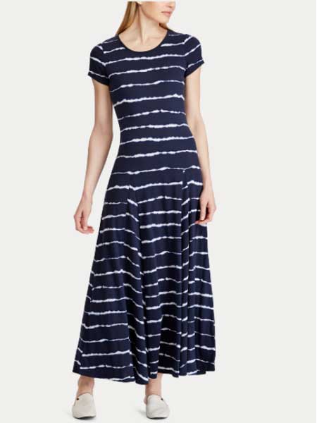 Diane von Furstenberg黛安·冯芙丝汀宝DVF女装品牌2019春夏新款时尚条纹中腰修身显瘦连衣裙