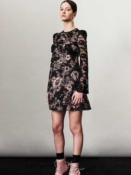 Francesco Scognamiglio弗朗西斯科·斯科涅米格里欧女装品牌新款气质复古宽松显瘦a字大摆印花碎花雪纺连衣裙