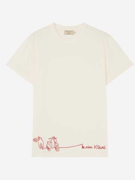 Maison Kitsuné男装品牌2019春夏新款韩版时尚潮流简约个性百搭圆领短袖T恤