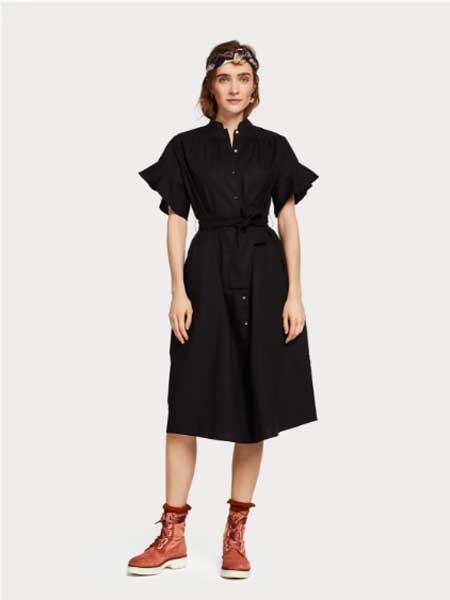 马修·威廉姆森女装品牌2019春夏新款韩版气质高雅短袖连衣裙