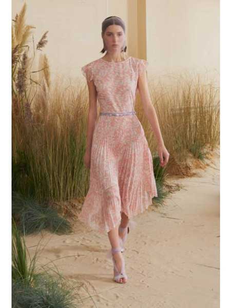 Markus Lupfer女装品牌2019春夏新款时尚气质优雅无袖收腰中长连衣裙