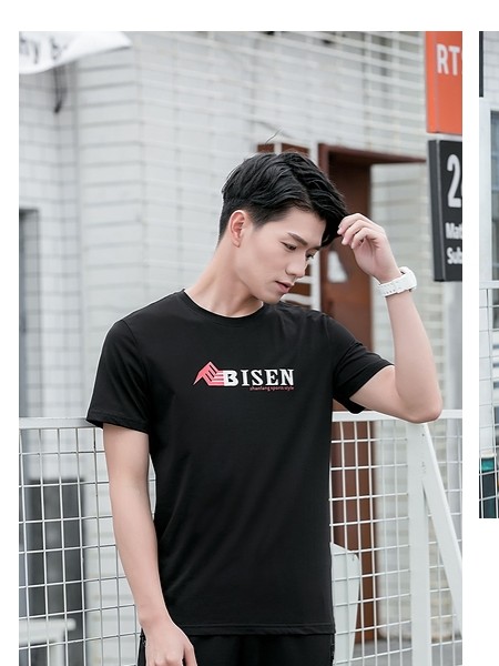广州十三行比森战狼品牌运动男士T恤一件代发放心省心 