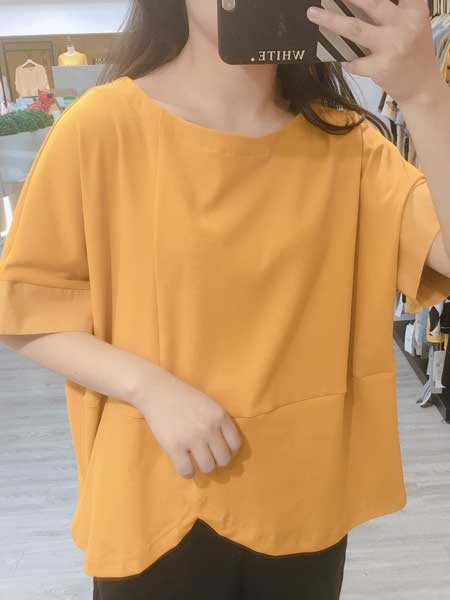 赫本家 - HEBENJIA女装品牌2019春夏新款韩版时尚大气短袖宽松棉衬衫