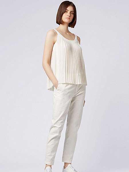 Boss Bespoke女装品牌2019春夏新款白色时尚休闲长裤牛仔裤