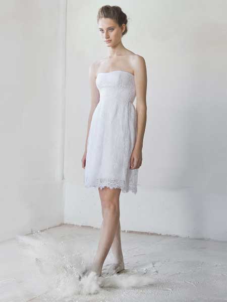 Limor Rosen女装品牌2019春夏新款气质性感短款抹胸蕾丝小礼服