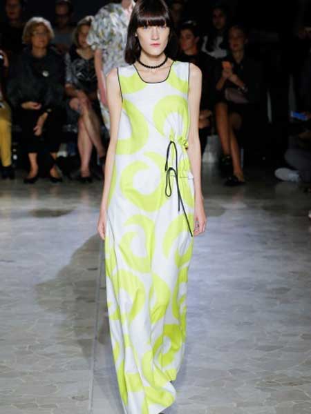 Arthur Arbesser女装品牌2019春夏新款时尚无袖中长款高腰修身显瘦连衣裙