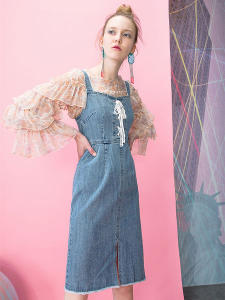 MOOSY女装品牌2019春夏新款韩版显瘦连衣裙蕾丝短袖套装裙