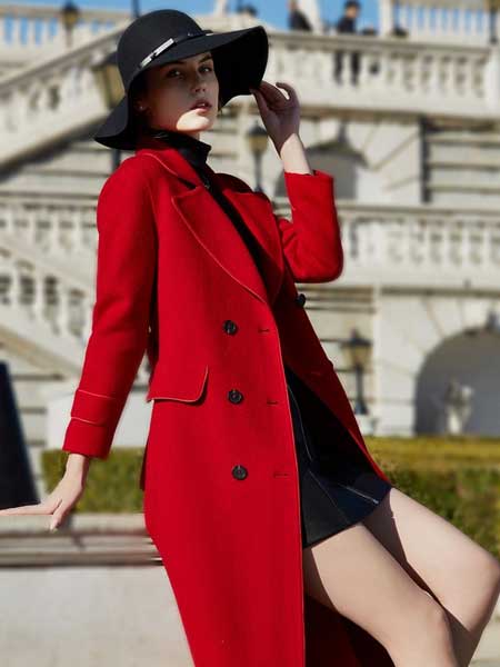 靓月女装品牌新款韩版森系小个子修身中长款外套