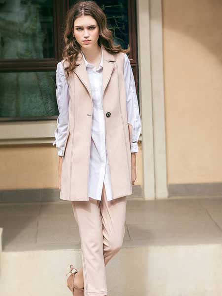 莉佳丽女装品牌2019春季新款韩版修身无袖背心马夹中长款大码外套