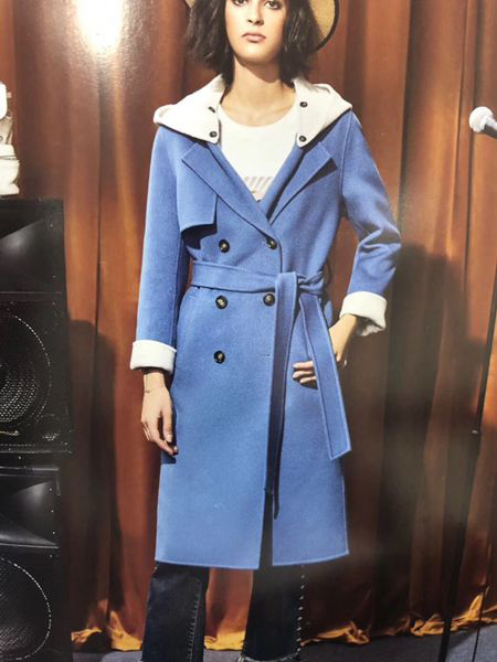 艾格伊品女装品牌2019秋季新款复古时尚宽松显瘦外套