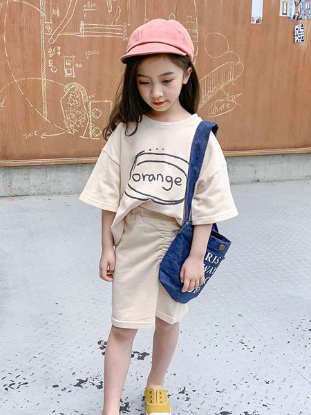 1+2=3童装品牌2019春夏时髦韩版时尚儿童短袖裙子两件套