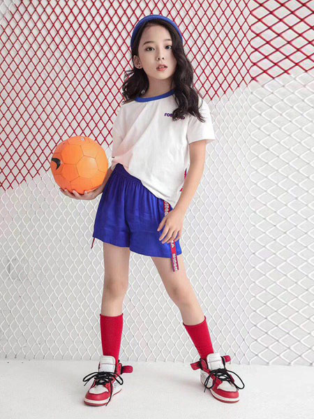 贝贝依依童装品牌2019春夏新款韩版时尚字母印花短袖T恤