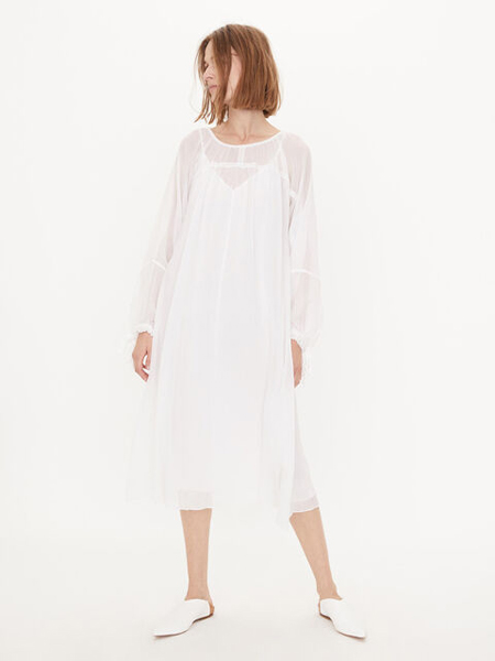 By Malene Birger玛莱娜·比格尔设计女装品牌2019春夏新款时尚大码洋气宽松减龄时尚纯色衬衫裙