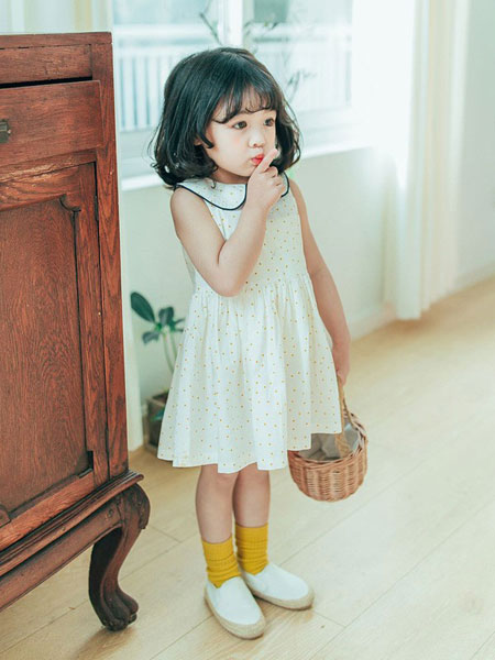 创印象童装品牌2019春夏新款韩版女孩白色短袖洋气公主裙