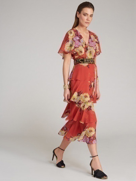 Etro艾绰女装品牌2019春夏新款文艺宽松显瘦气质印花中长款连衣裙