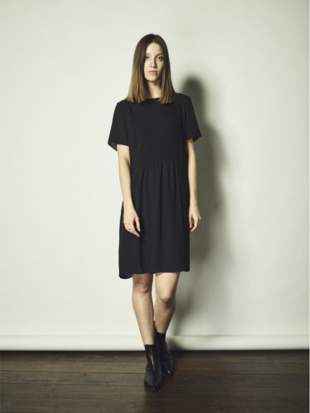 Bruuns Bazaar 女装品牌2019春夏新款韩版新款韩版圆领短袖连衣裙