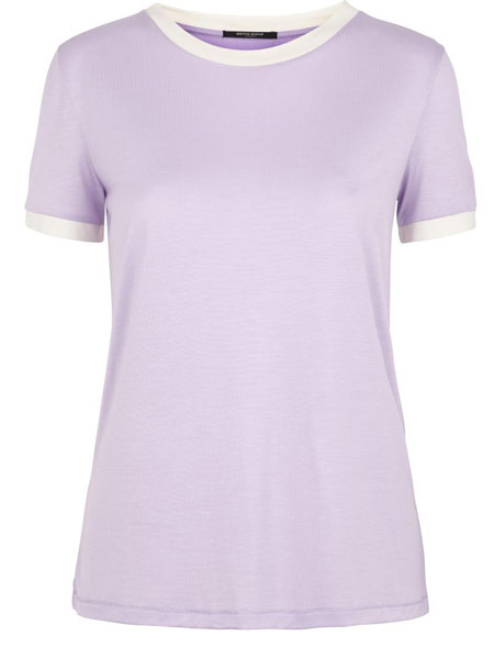 Bruuns Bazaar 女装品牌2019春夏新款气质粉色圆领短袖上衣修身百搭洋气大码T恤
