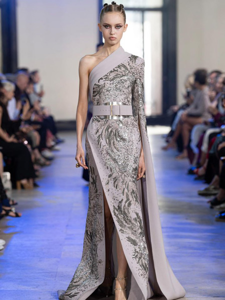 Elie Saab艾莉·萨博女装品牌2019春夏新款时尚优雅高贵修身显瘦长款晚礼服